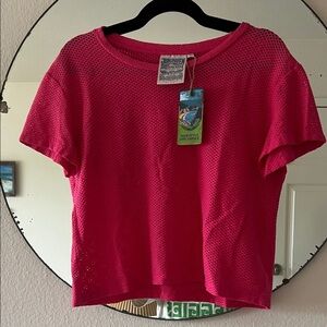 jungmaven carmen mesh cropped tee